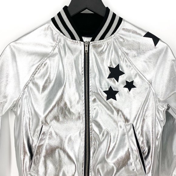 NOWADAYS x SKAI JACKSON Silver Bomber Jacket NWT - Picture 5 of 16